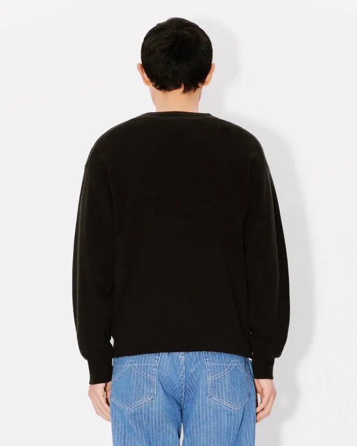 Men 039Boke Flower039 Jumper In Wool Black Kenzo Sweaters And Cardigans