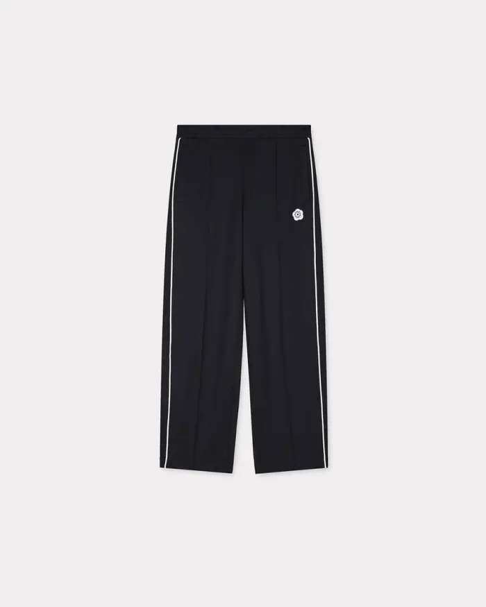 Men 039Boke Flower 20039 Embroidered Track Pants Black Kenzo Pants And Shorts