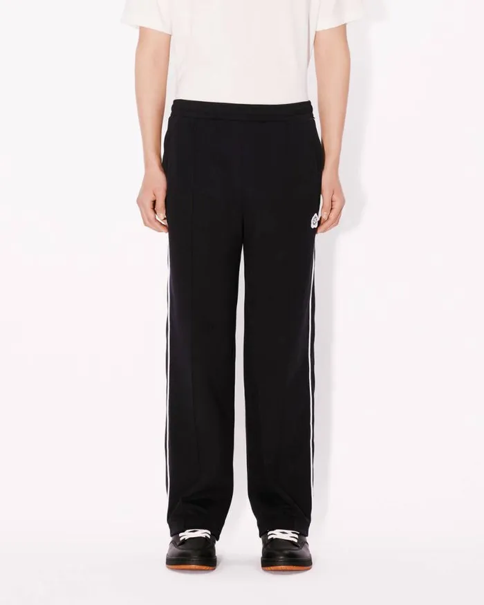 Men 039Boke Flower 20039 Embroidered Track Pants Black Kenzo Pants And Shorts