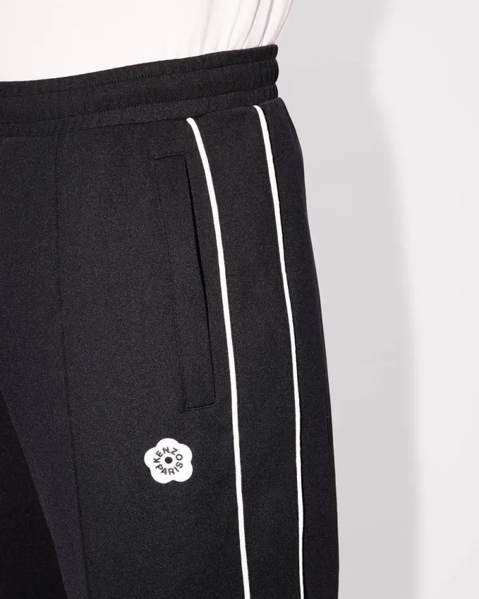 Men 039Boke Flower 20039 Embroidered Track Pants Black Kenzo Pants And Shorts