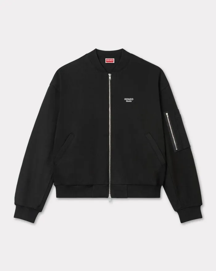 Men 039KENZO Pop039 Embroidered Bomber Black Kenzo Jackets And Coats