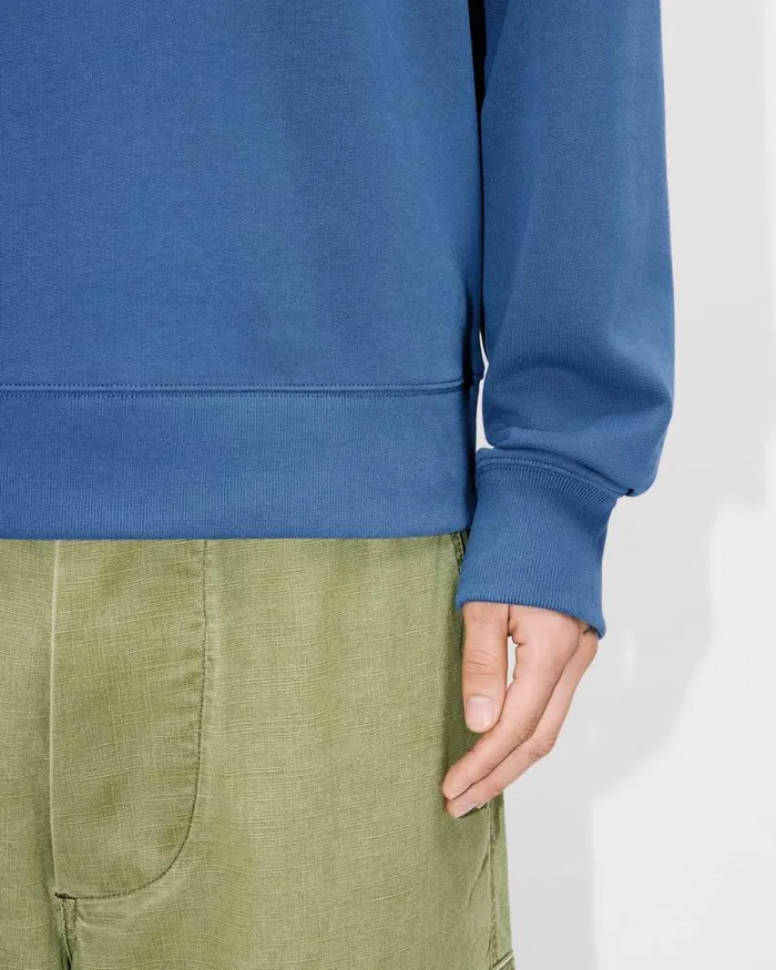 Men 039KENZO Pop039 Embroidered Sweatshirt In Cotton Blue Kenzo Sweatshirts And Hoodies