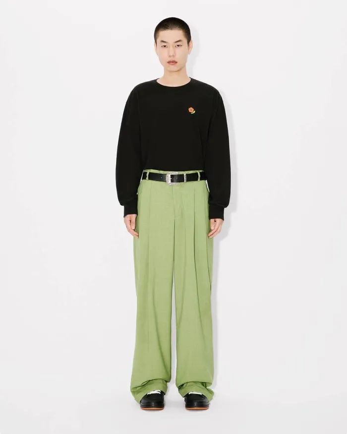 Men 039KENZO Pop039 Embroidered Tshirt In Cotton Black Kenzo Tshirts And Polos