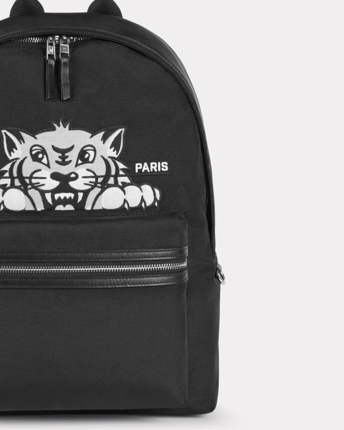 Men 039KENZO Varsity039 Backpack Black Kenzo Bags