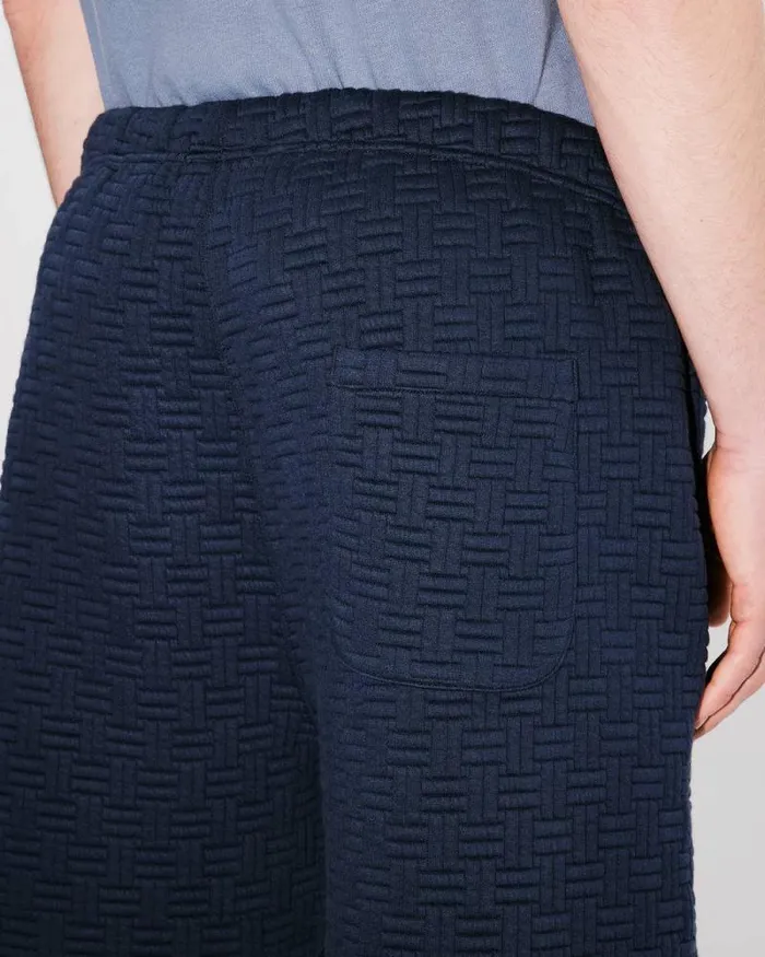 Men 039KENZO Weave039 Oversized Embroidered Shorts Blue Black Kenzo Pants And Shorts