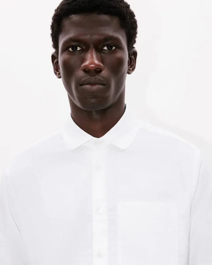Men 039KENZO Weave039 Slim Shirt In Cotton Jacquard White Kenzo Shirts
