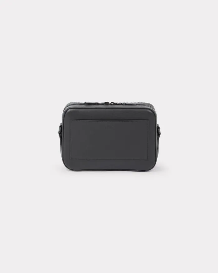 Men 039KENZOGRAPHY039 Leather Shoulder Bag Black Kenzo Bags