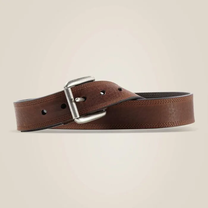 Men Belts Ariat Triple Row Stitch Dark Copper