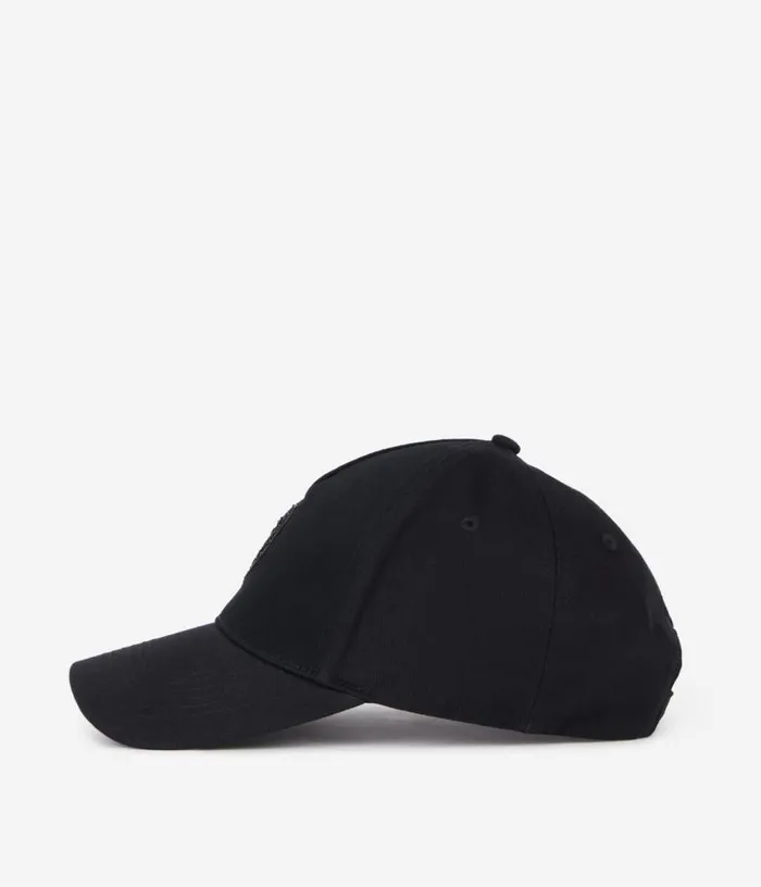 Men Black Cap With Blazon Patch THE KOOPLES Hats and Scarves