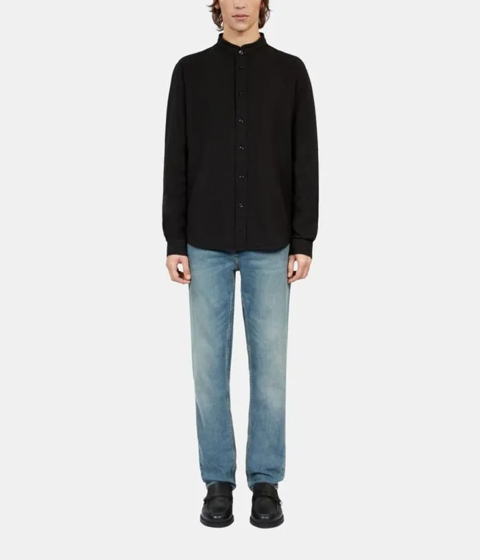 Men Black Cotton And Linen Shirt THE KOOPLES Shirts