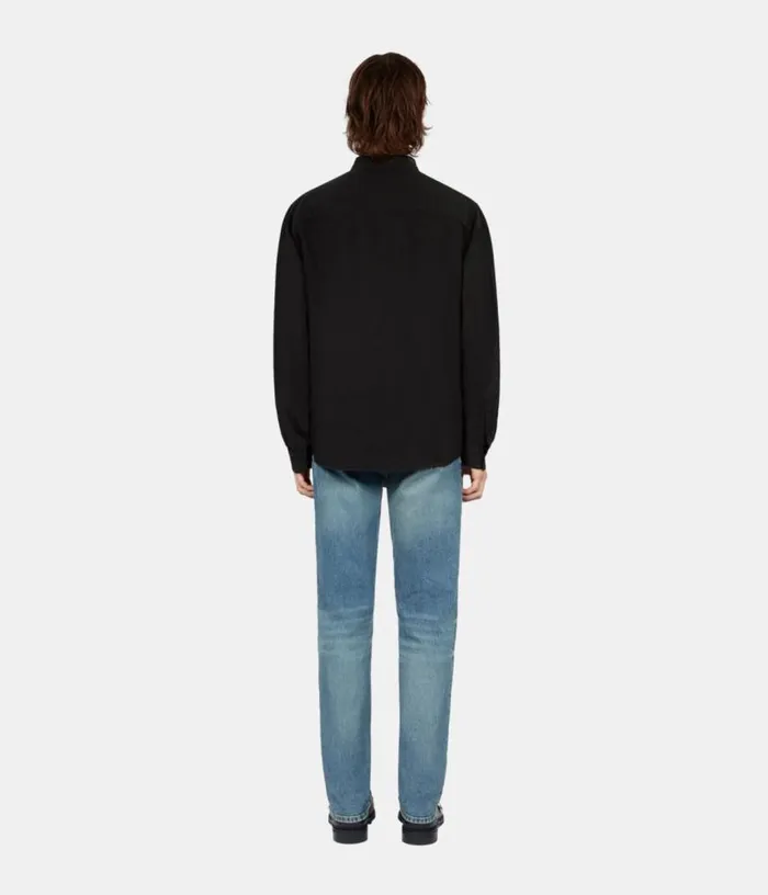 Men Black Cotton And Linen Shirt THE KOOPLES Shirts