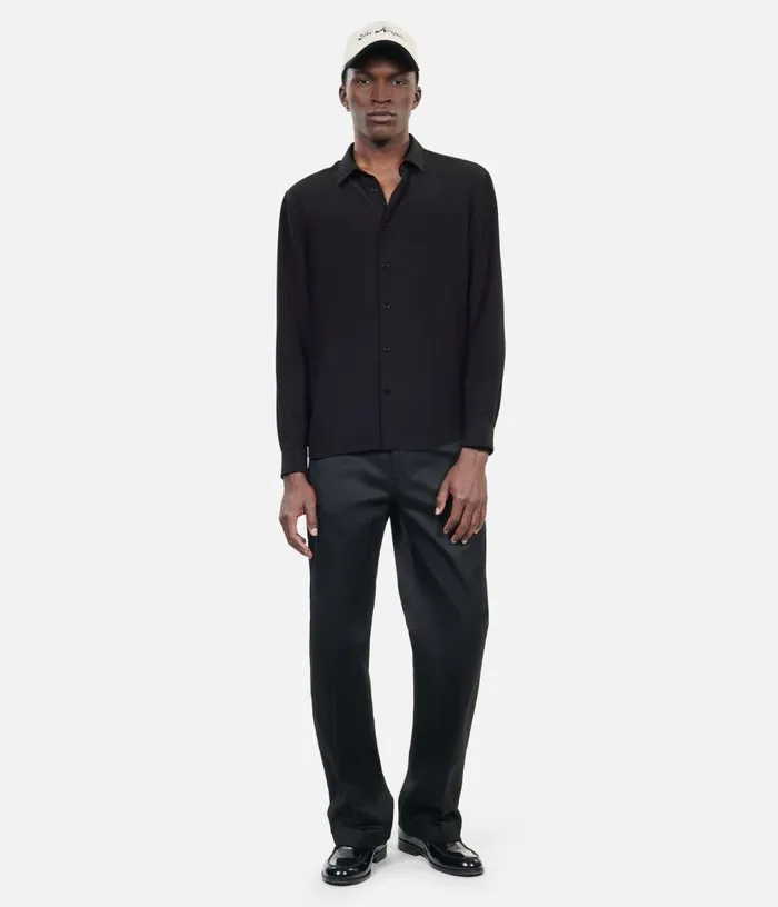 Men Black Silk Shirt THE KOOPLES Shirts