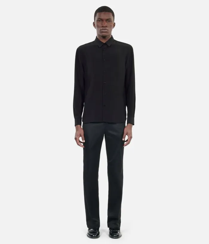 Men Black Silk Shirt THE KOOPLES Shirts