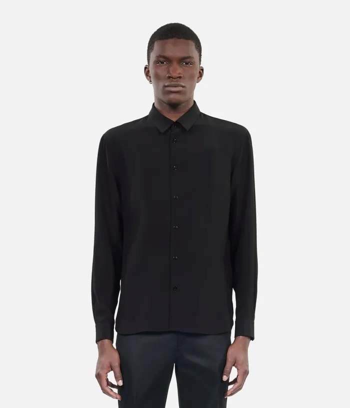 Men Black Silk Shirt THE KOOPLES Shirts