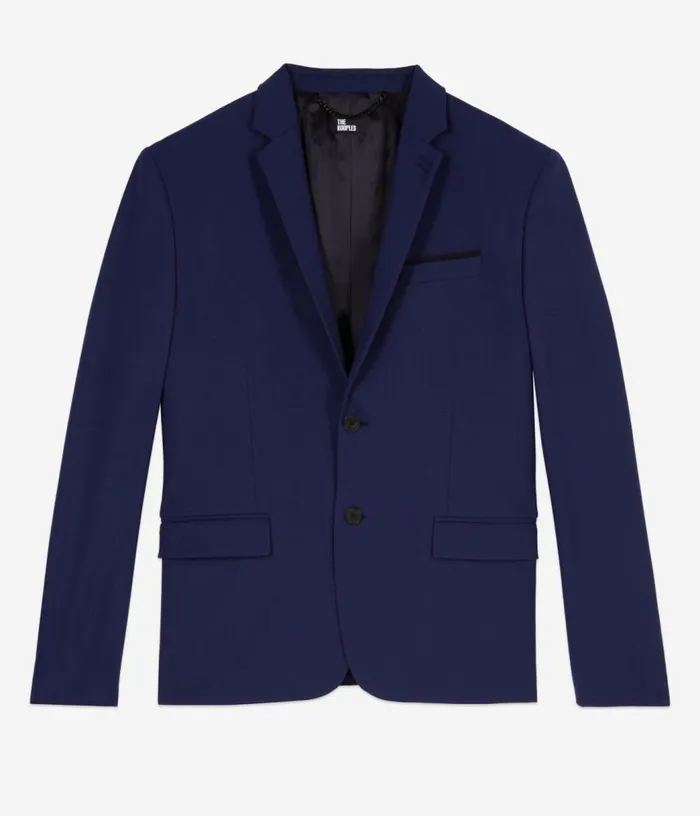 Men Bright Blue Wool Suit Jacket THE KOOPLES Blazers and Suits
