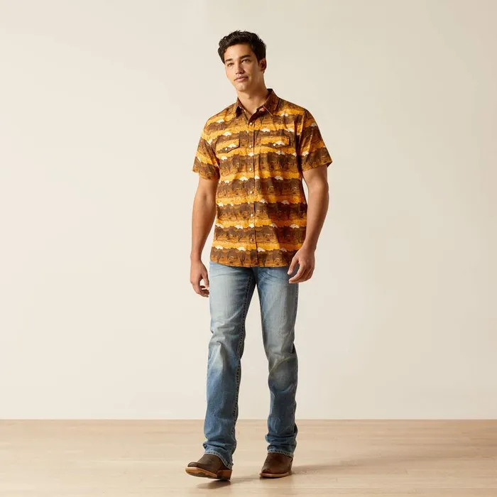 Men Button Down Shirts Ariat Heath Retro Fit Shirt Mink Men Button Down Shirts Ariat Heath Retro Fit Shirt Mink