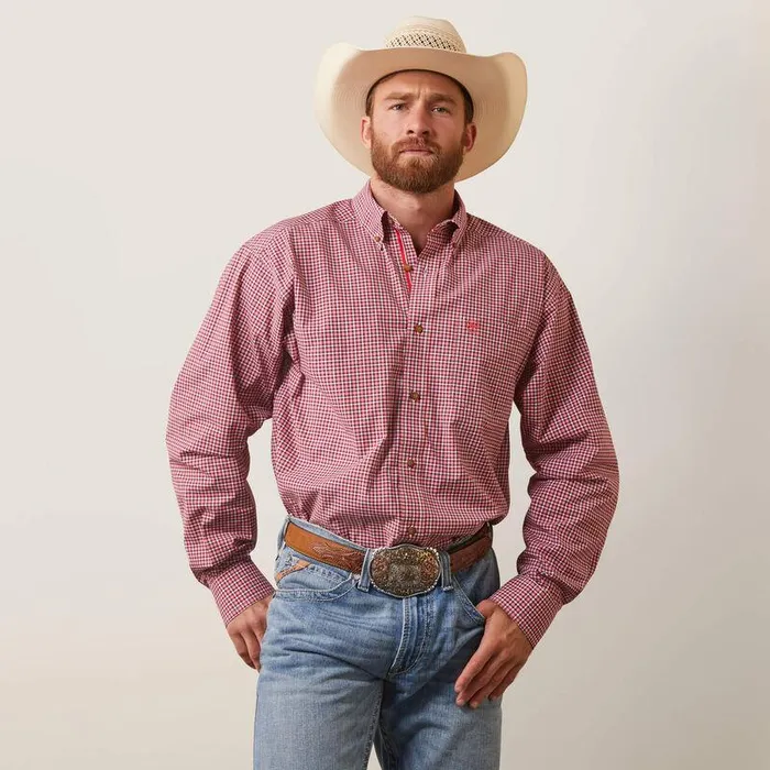Men Button Down Shirts Ariat Pro Series Dominick Classic Fit Shirt Cayenne