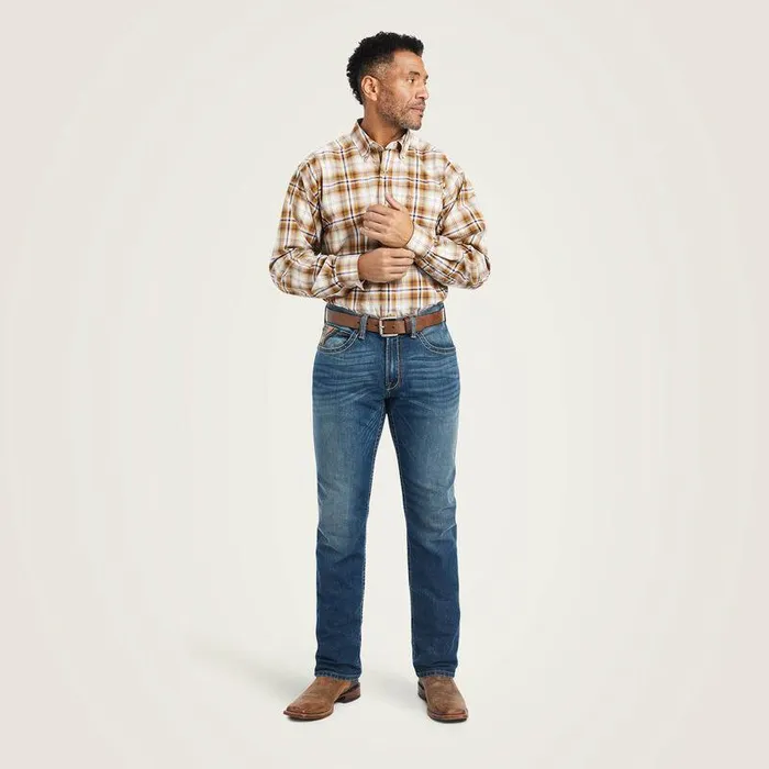 Men Button Down Shirts Ariat Pro Series Geri Stretch Classic Fit Shirt White