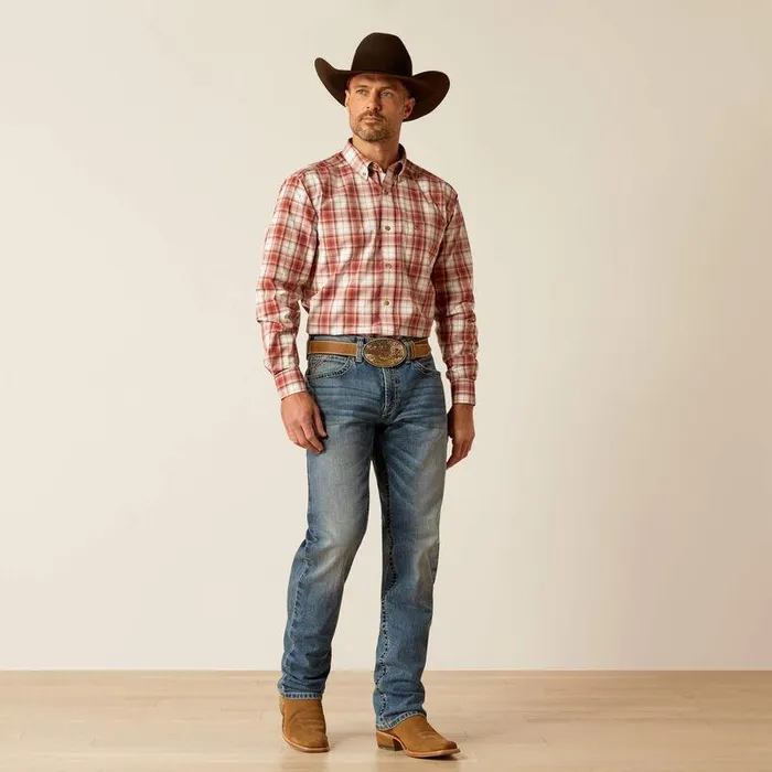 Men Button Down Shirts Ariat Pro Series Sonny Classic Fit Shirt Red Men Button Down Shirts Ariat Pro Series Sonny Classic Fit Shirt Red