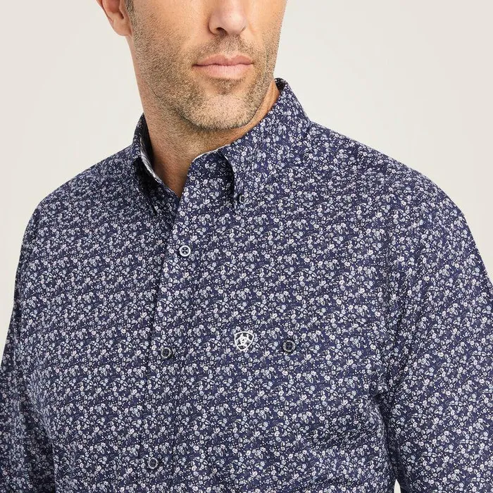 Men Button Down Shirts Ariat Relentless Trailblazer Stretch Classic Fit Shirt Midnight Sail Men Button Down Shirts Ariat Relentless Trailblazer Stretch Classic Fit Shirt Midnight Sail