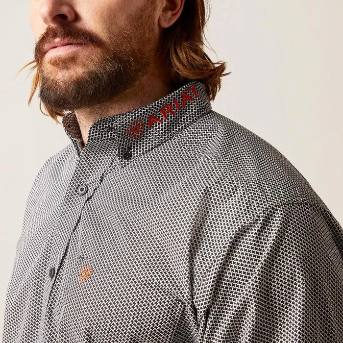 Men Button Down Shirts Ariat Team Whitt Classic Fit Shirt White