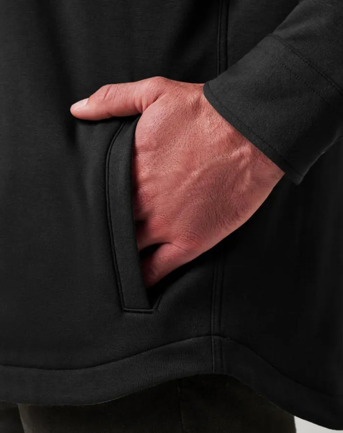 Men ButtonUps TravisMathew CLOUD SHIRT JACKET Black Men ButtonUps TravisMathew CLOUD SHIRT JACKET Black