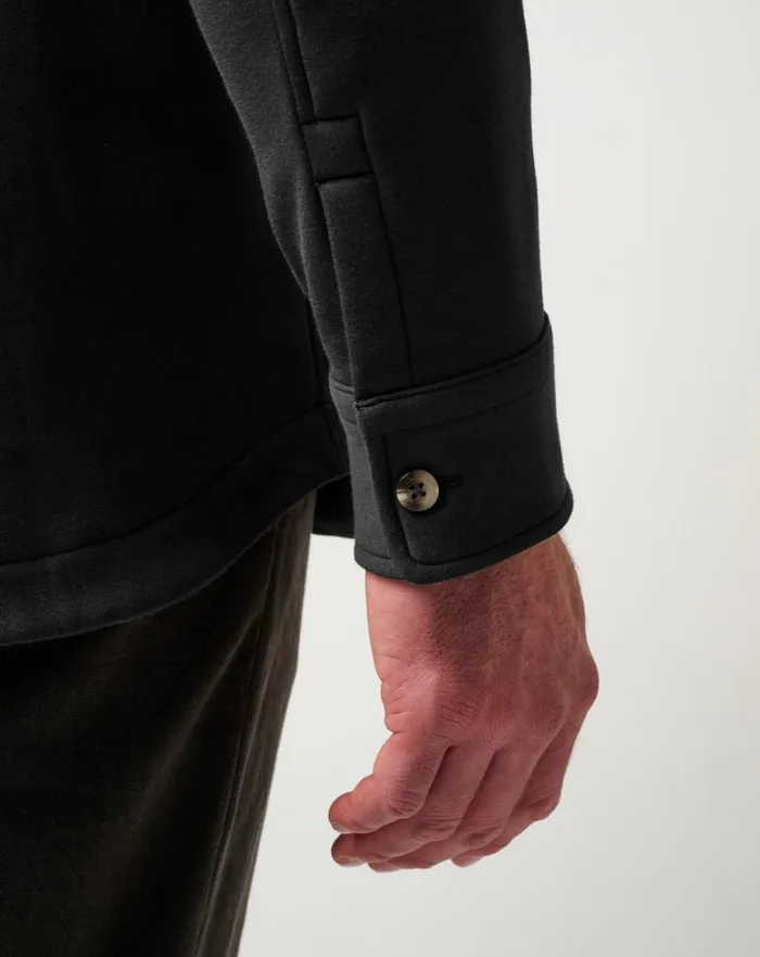 Men ButtonUps TravisMathew CLOUD SHIRT JACKET Black Men ButtonUps TravisMathew CLOUD SHIRT JACKET Black