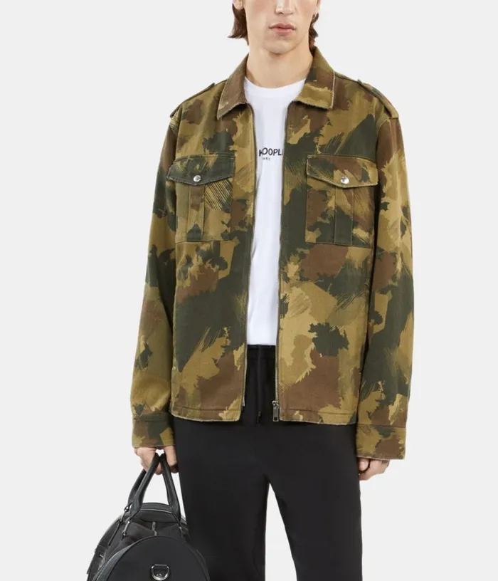 Men Camouflage Jacket THE KOOPLES Coats and Jackets