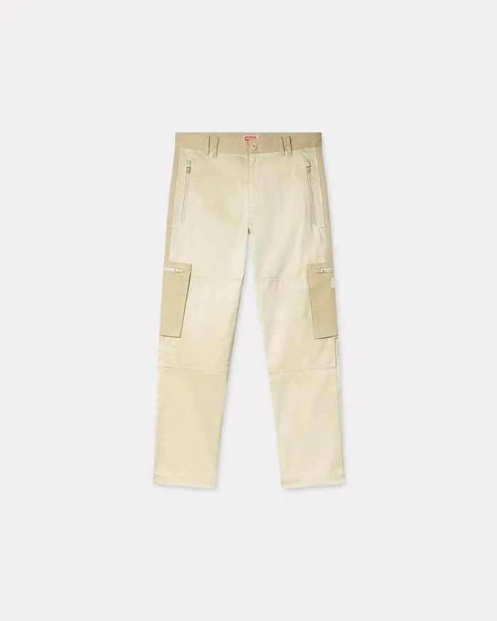 Men Cargo Slim Pants Beige Kenzo Pants And Shorts