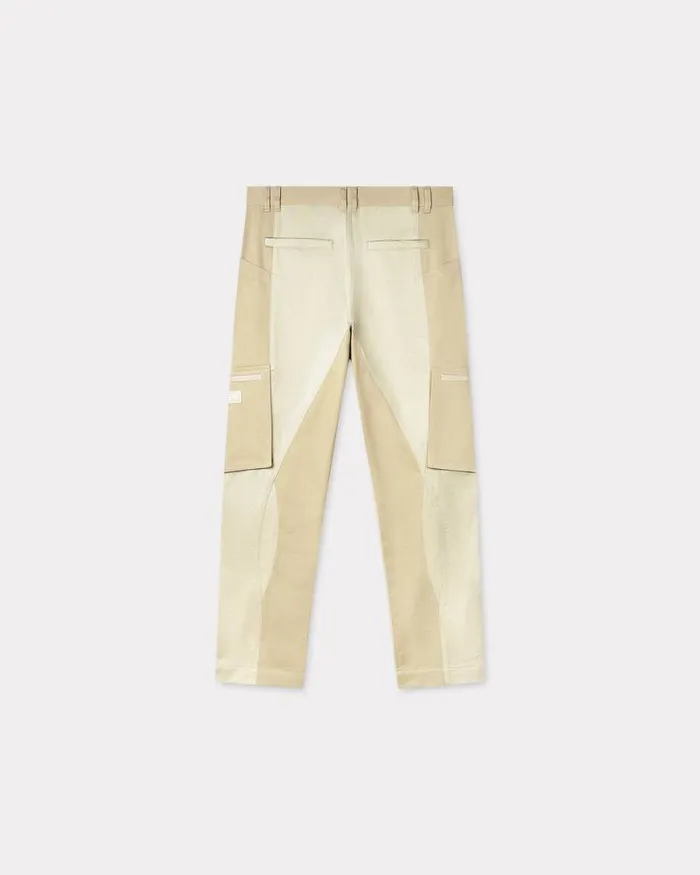 Men Cargo Slim Pants Beige Kenzo Pants And Shorts