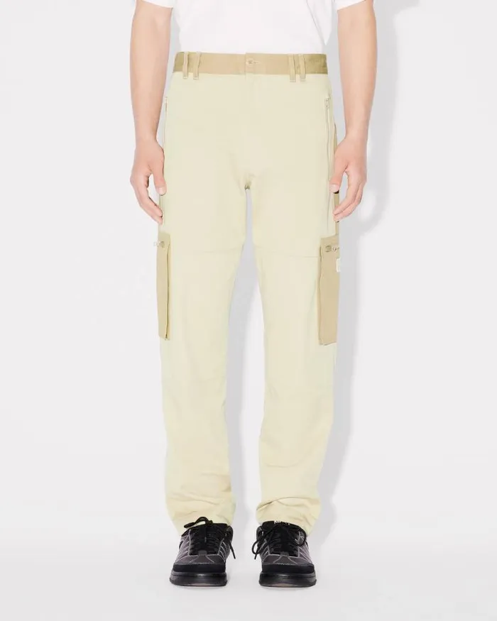Men Cargo Slim Pants Beige Kenzo Pants And Shorts