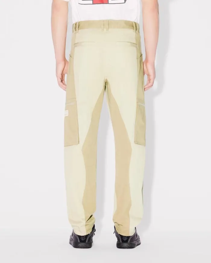 Men Cargo Slim Pants Beige Kenzo Pants And Shorts
