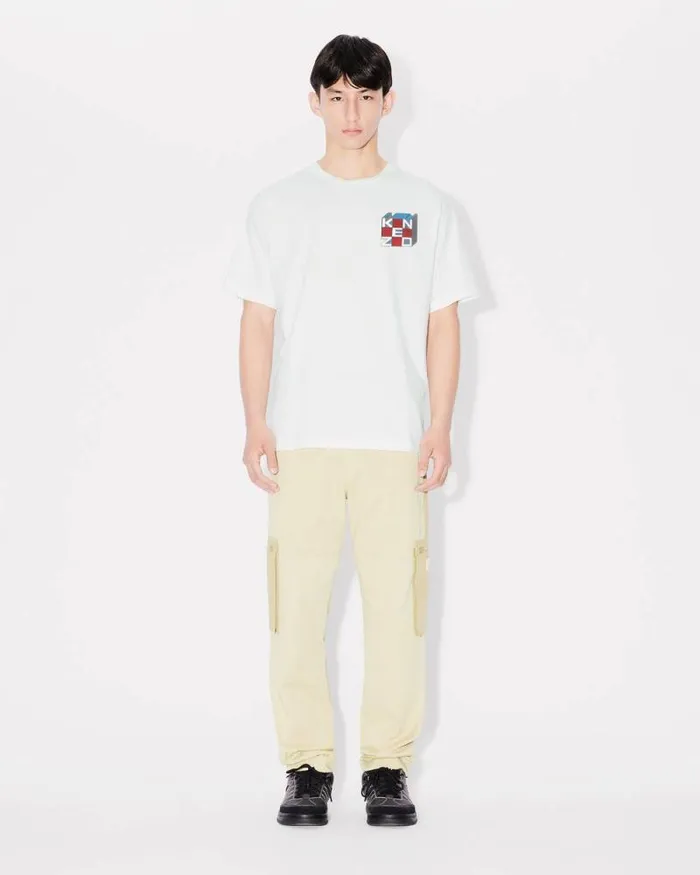 Men Cargo Slim Pants Beige Kenzo Pants And Shorts