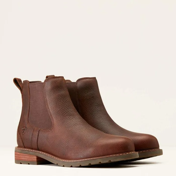Men Chelsea Boots Ariat Wexford Waterproof Chelsea Boot Dark Brown