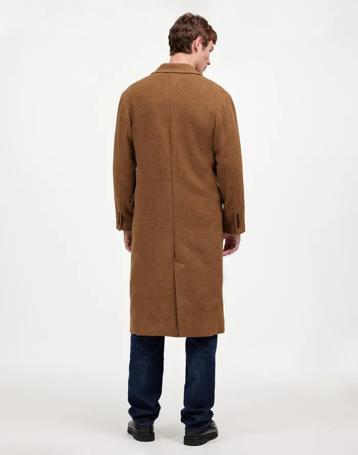 Men Coats Jackets Madewell DoubleBreasted Topcoat In Italian AlpacaWool Blend Tobacco Melange
