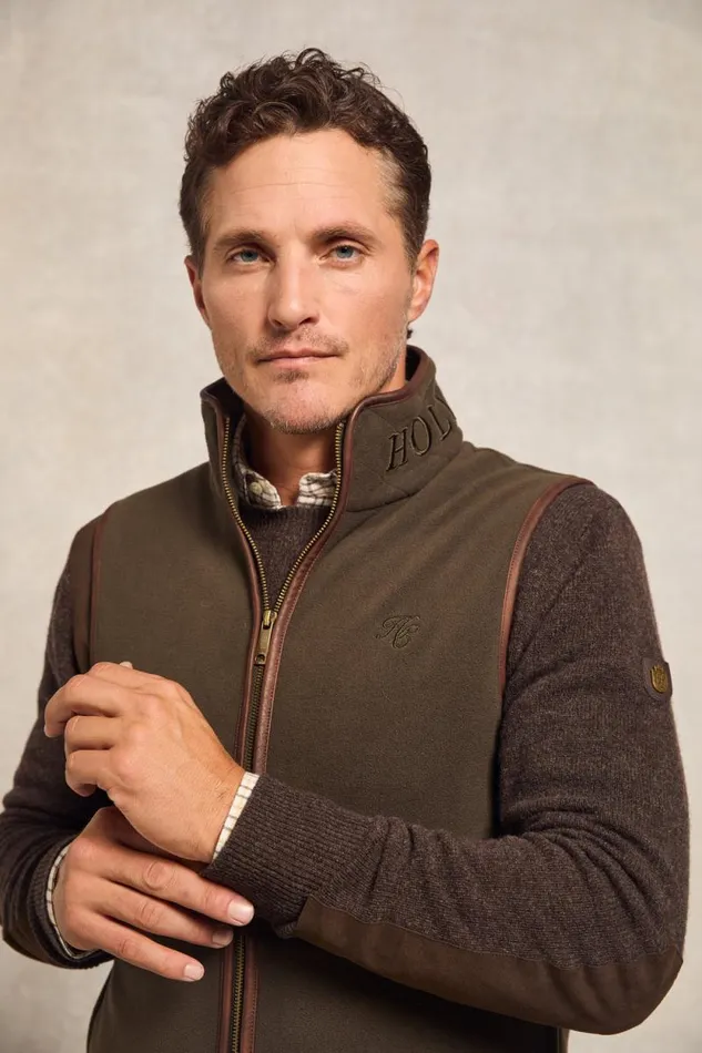 Men Country Fleece Gilet Khaki Holland Cooper Gilets
