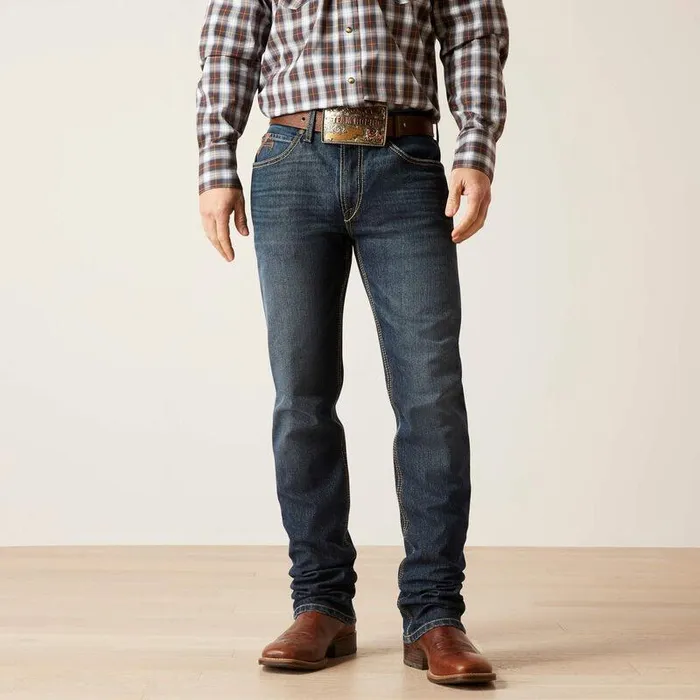 Men Denim Ariat M4 Relaxed Derek Boot Cut Jean Atlas