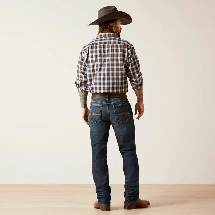 Men Denim Ariat M4 Relaxed Derek Boot Cut Jean Atlas