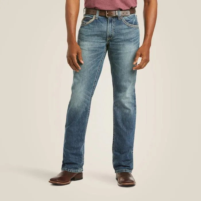 Men Denim Ariat M5 Slim Gambler Stackable Straight Leg Jean Gambler