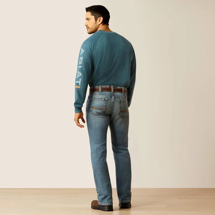 Men Denim Ariat Rebar M7 Slim Rail Straight Jean Breaker Men Denim Ariat Rebar M7 Slim Rail Straight Jean Breaker
