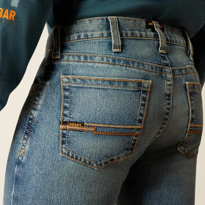 Men Denim Ariat Rebar M7 Slim Rail Straight Jean Breaker Men Denim Ariat Rebar M7 Slim Rail Straight Jean Breaker