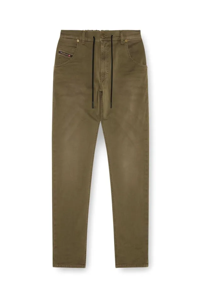 Men Diesel Jeans Regular 2030 DKrooley Joggjeans 0670M Dark Green Men Diesel Jeans Regular 2030 DKrooley Joggjeans 0670M Dark Green