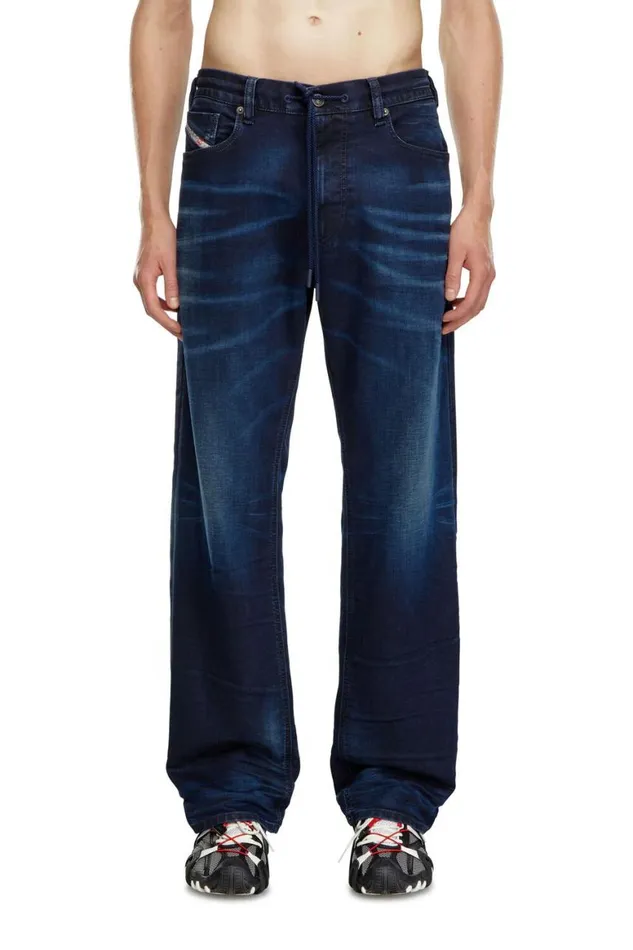 Men Diesel Jeans Relaxed 2080 DReel Joggjeans 09J35 Dark Blue