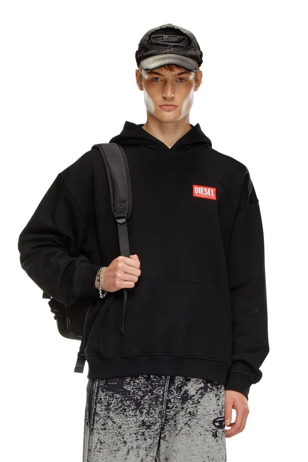 Men Diesel Sweatshirts and Hoodies SBOXTHOODLAB Black Men Diesel Sweatshirts and Hoodies SBOXTHOODLAB Black