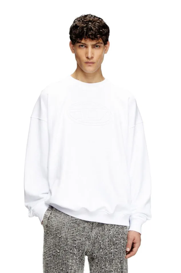 Men Diesel Sweatshirts and Hoodies SMARTBIGOVAL White Men Diesel Sweatshirts and Hoodies SMARTBIGOVAL White