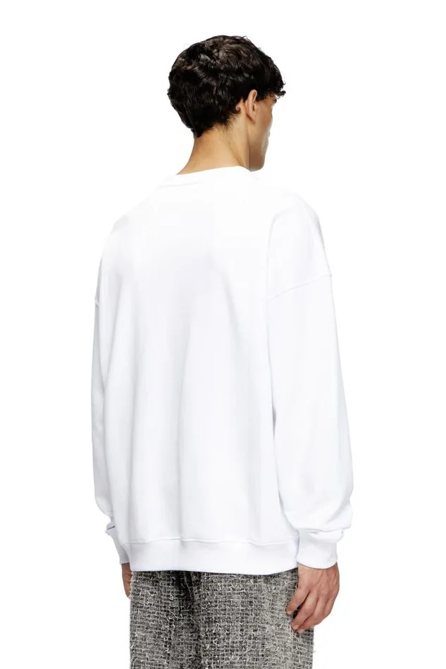 Men Diesel Sweatshirts and Hoodies SMARTBIGOVAL White Men Diesel Sweatshirts and Hoodies SMARTBIGOVAL White