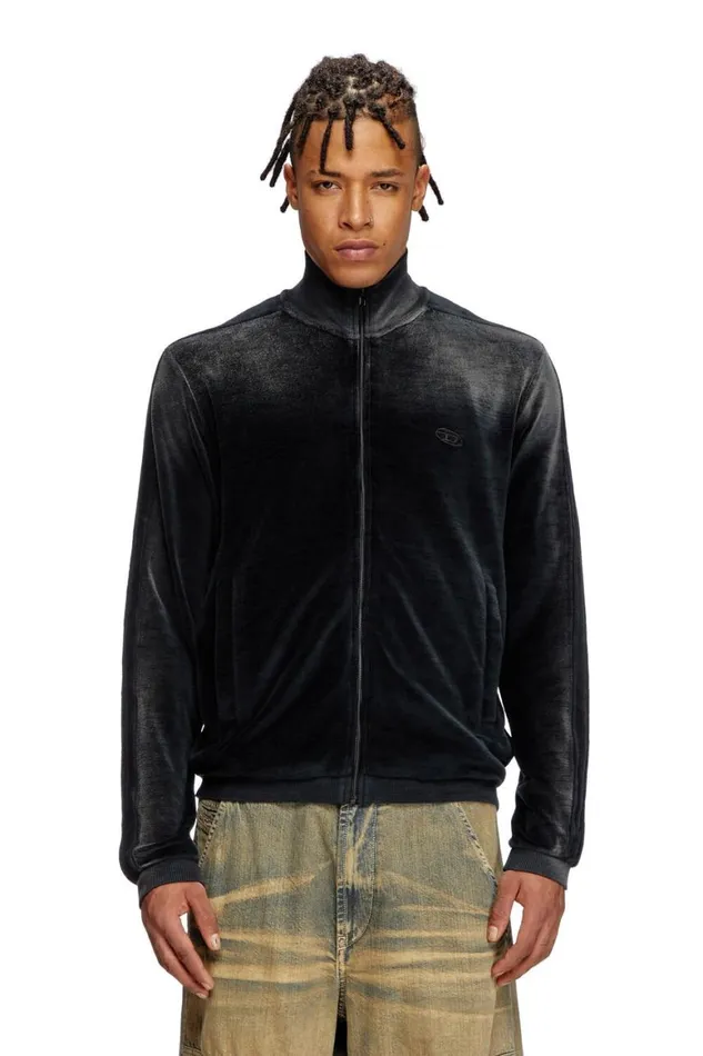 Men Diesel Sweatshirts and Hoodies SOLOCKBAND Black