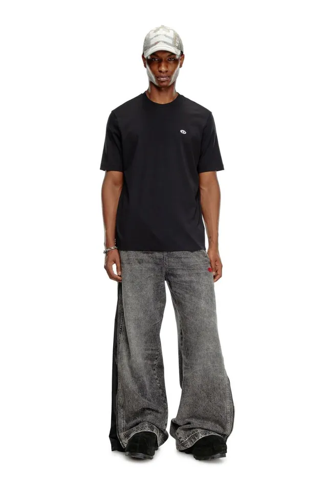 Men Diesel TShirts and Polos TADJUSTDOVALPJ Black