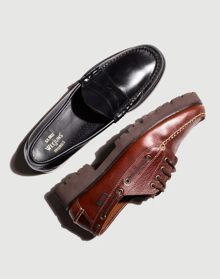 Men Dress Shoes and Loafers Madewell GHBASS Weejuns Penny Loafers Black