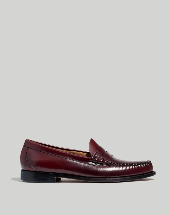 Men Dress Shoes and Loafers Madewell GHBASS Weejuns Penny Loafers Burgundy